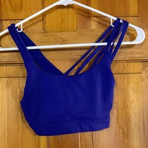 Athleta Vibrant Blue Strappy Sports Bra